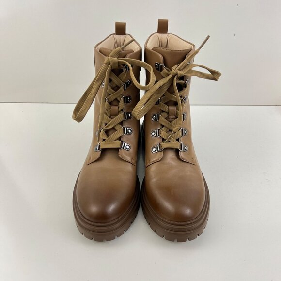 J. Jill Women's Boots Dakota Luxe Hiker Size 7.5 Dark Carmel Brown Leather - Picture 3 of 11